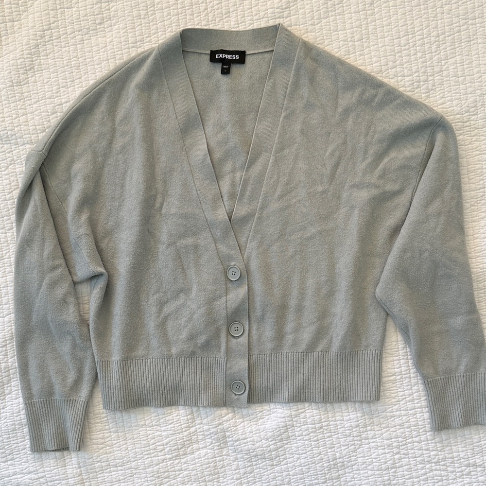 Express Light Blue-Gray Women's Cardigan